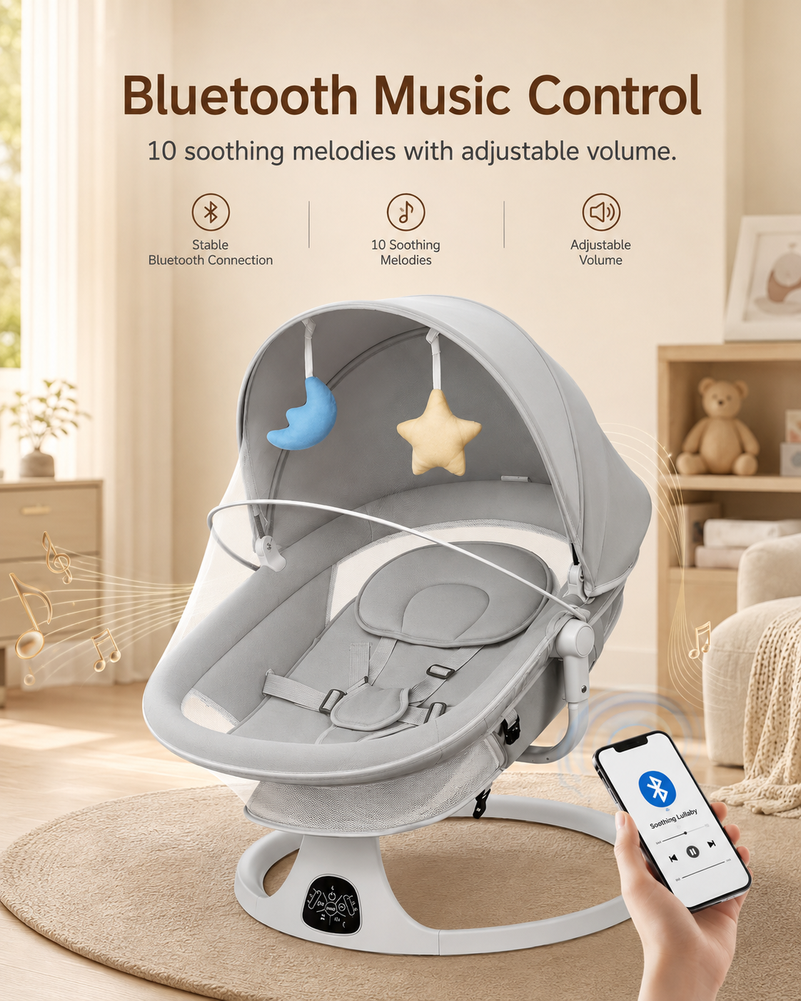 The 2-in-1 Smart Cradle & Rocker