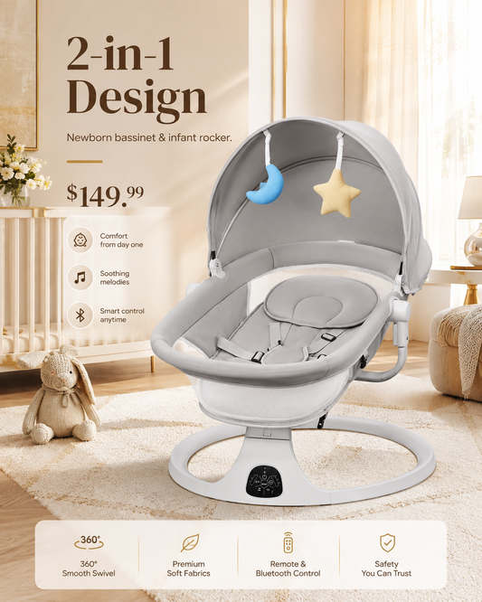 The 2-in-1 Smart Cradle & Rocker